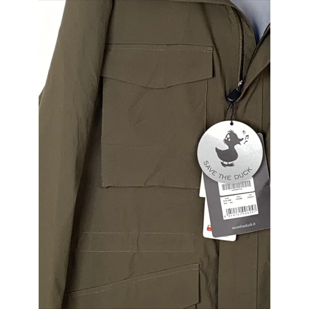 Save The Duck Parka‎ Jacket Women 2XL Olive Recycled Polyester Pro-Tech